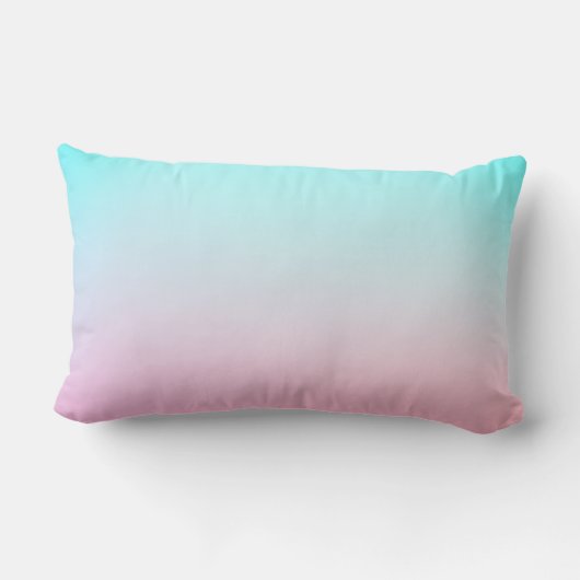 Coussin Rectangle Initiales de chevauchement modernes 2 | Rose turqu (Verso)
