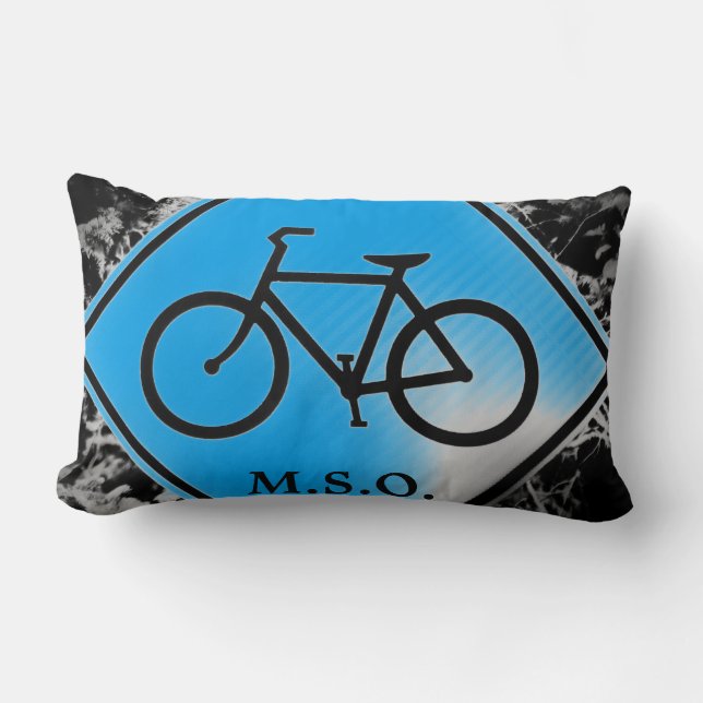 Coussin Rectangle Initiales personnalisées Monogram sur le panneau V (Recto)