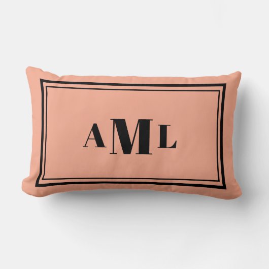 Coussin Rectangle Initiales série classique (Recto)