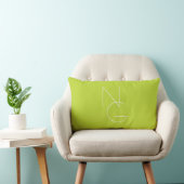 Coussin Rectangle Initiales superposées Modern 2 | Vert citron (Chaise)