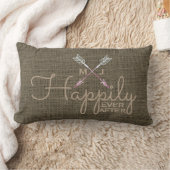 Coussin Rectangle Initiales tribales de flèches épousant le Taupe (Couverture)