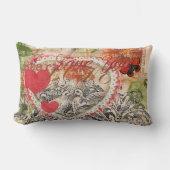 Coussin Rectangle Inséparables Heart Red Art Collage (Recto)