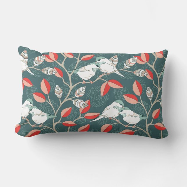 Coussin Rectangle Inséparables - Teal (Recto)