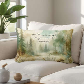 Coussin Rectangle Inspirational Bible Verse Proverbs 24:14 Nature