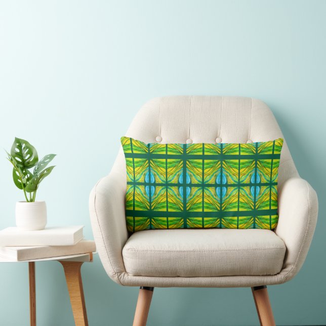 Coussin Rectangle Inspirations du désert vert (Chaise)
