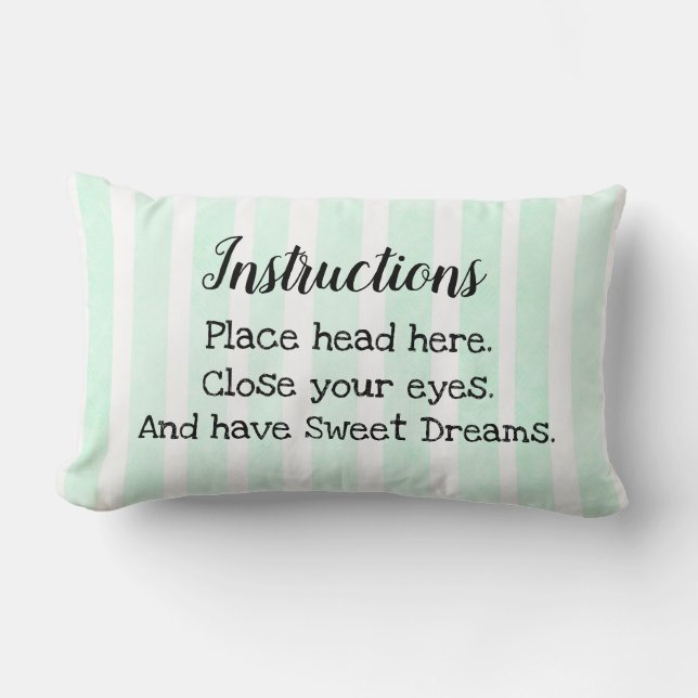 Coussin Rectangle Instruction coussin, Sweet Dreams (Recto)