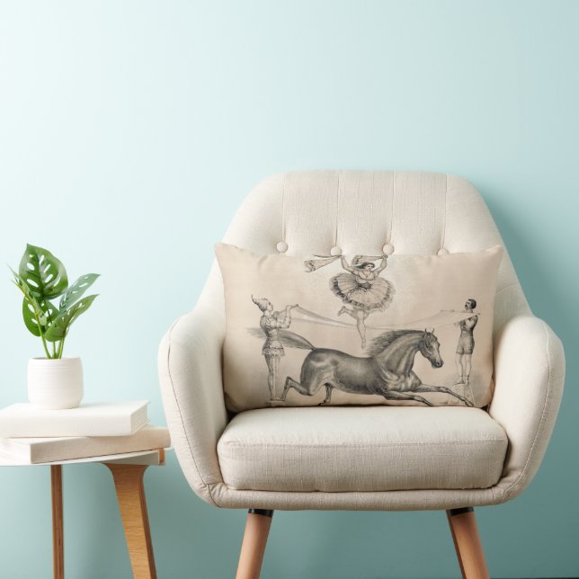 Coussin Rectangle Interprète De Cirque Qui Saute Sur Un Gros Ruban (Chaise)