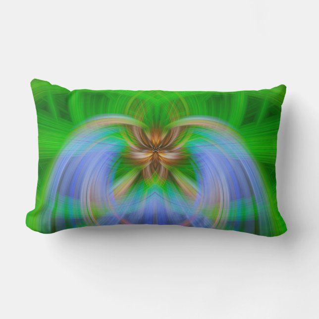Coussin Rectangle Intricité verte (Recto)