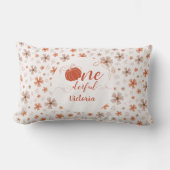COUSSIN RECTANGLE INVITATION D'ANNIVERSAIRE FLEURS DE CITROUILLE À R (Recto)
