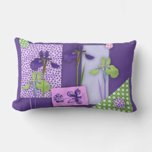 Coussin Rectangle Iris pourpre