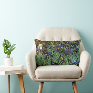 Coussin Rectangle Irises de Vincent van Gogh, Jardin Vintage