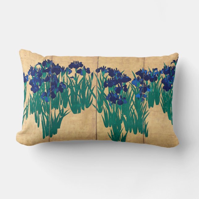 Coussin Rectangle Irises Japonais, Ogata Kōrin (Recto)