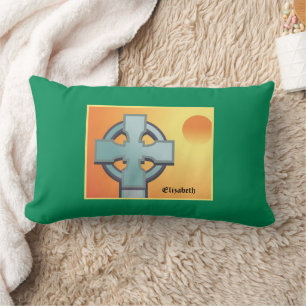 Coussin Rectangle Irish Blessings Cross Personnalisé
