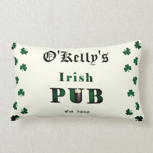 Coussin Rectangle Irish Pub Bar Tavern Lumbar Jeu d'oreiller