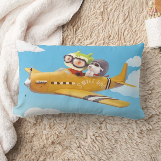 Coussin Rectangle Iron T et Smile Pup : Aventure en plein ciel (Couverture)