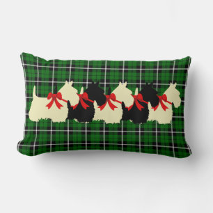 Coussin Rectangle Island green imprimé plat Scottish Terrier chien