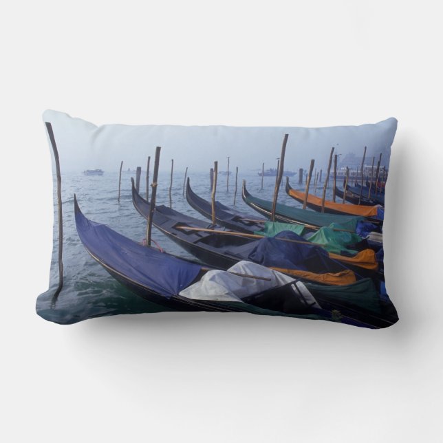Coussin Rectangle Italie, Venise. Gondoles. (Recto)