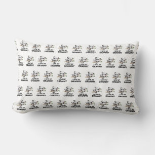 Coussin Rectangle J'adore Ma Mamie Bébés et Pandas Adultes Mignons