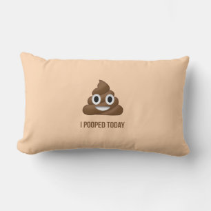 Coussin Rectangle J'Ai Poopé Aujourd'Hui En Souriant L'Émoticon Du