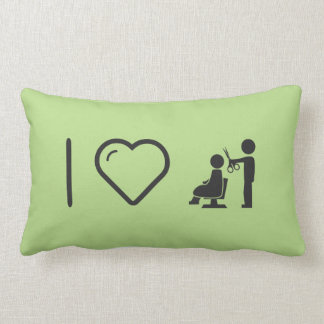 Coussin Rectangle J'aime des coupeurs de coiffeur