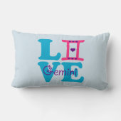 Coussin Rectangle ♊ J'Aime Gemini-Best Zodiac Signal Fab Lumbar (Verso)