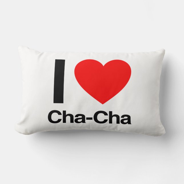 Coussin Rectangle j'aime le cha-cha (Recto)