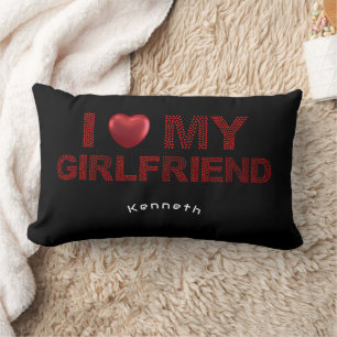 Coussin Rectangle J'aime ma petite amie
