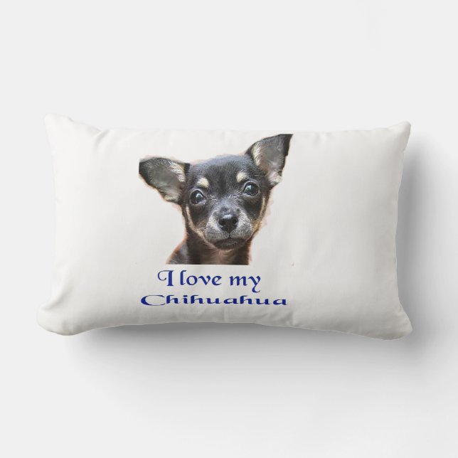 Coussin Rectangle J'aime mon Chihuahua (Recto)