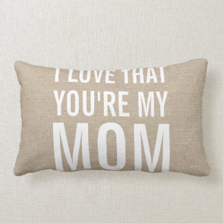 Coussin Rectangle J'aime que vous soyez mon jute de toile de toile