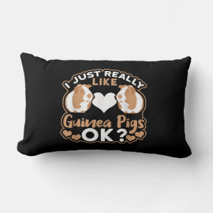 Coussin Rectangle J'Aime Vraiment Les Cochons De Guinée D'Accord ?