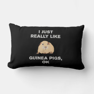 Coussin Rectangle J'Aime Vraiment Les Cochons De Guinée Ok Drôle Coc