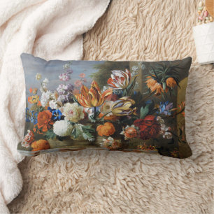 Coussin Rectangle Jakob Bogdani Tulips Peonies et autres Fleurs