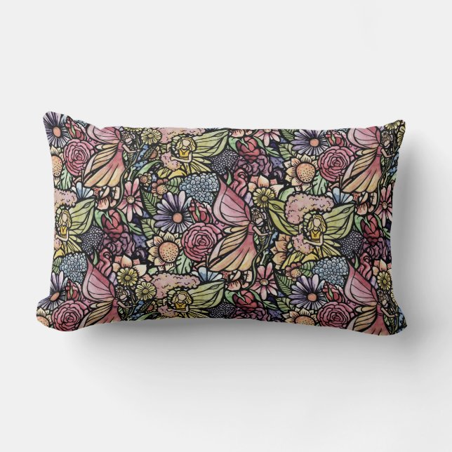 Coussin Rectangle Jardin des fées (Recto)