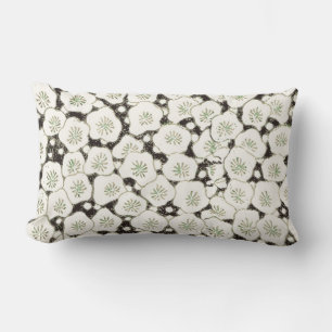 Coussin Rectangle Jardin floral à fleurs blanches du Japon