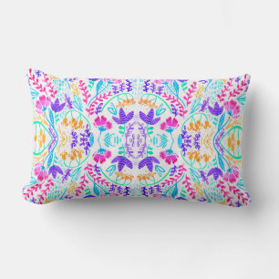 Coussin Rectangle Jardin floral pastel