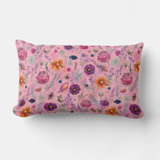 Coussin Rectangle Jardin Florissant Fantaisiste