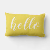 Coussin Rectangle Jaune Bonjour mignon Bonjour ou votre devis (Verso)
