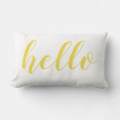 Coussin Rectangle Jaune Bonjour mignon Bonjour ou votre devis (Recto)