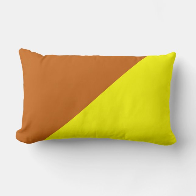 Coussin Rectangle Jaune et alliage orange Arrière - plan couleur sol (Recto)