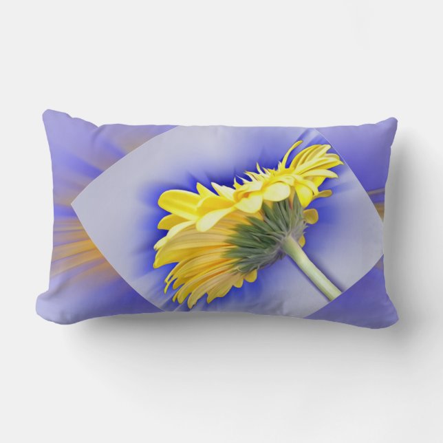 Coussin Rectangle Jaune et bleu (Recto)