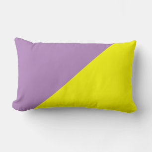 Coussin Rectangle Jaune et violette africaine Fond de couleur unie