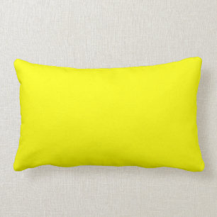 Coussin Rectangle Jaune Pur - Citron Néon Modèle Clair