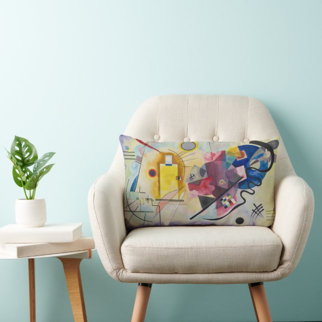 Coussin Rectangle Jaune, Rouge, Bleu par Wassily Kandinsky (Chaise)