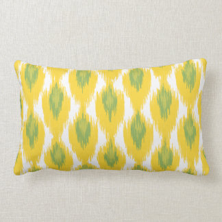 Coussin Rectangle Jaune vert Abstrait tribal Ikat Motif diamant
