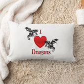 Coussin Rectangle Je Coeur Dragons (Couverture)