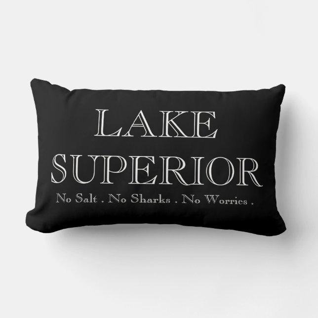 Coussin Rectangle Je coeur le LAC SUPÉRIEUR (Recto)