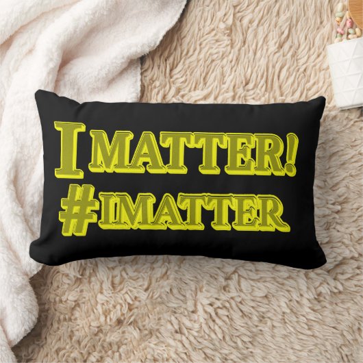 Coussin Rectangle  "JE COMPTE !" Conception d'expression mignonne. A (Couverture)