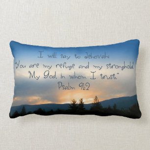 Coussin Rectangle "Je dirai à Jéhovah… que vous êtes mon bastion… "