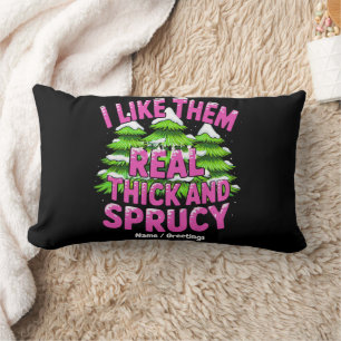 Coussin Rectangle Je les aime Vraiment épais et Sprucy Noël drôle