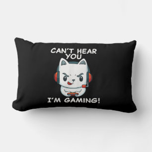 Coussin Rectangle Je Ne Peux Pas T'Entendre Jouer Cadeau Gamer Cha